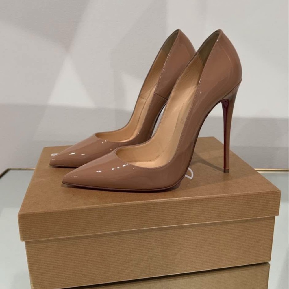 Christian Louboutin Nude Patent Leather Heels